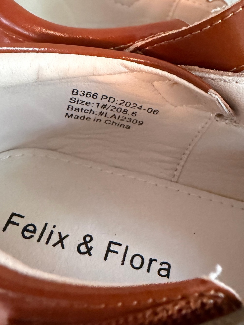 Felix & Flora Classic Brown Mary Jane Shoes with Buckle - Picture 4 of 5